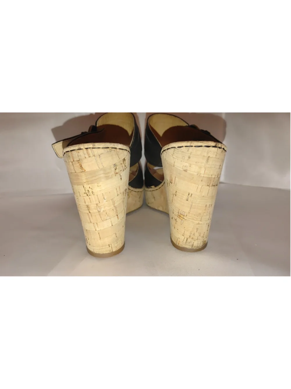 Born Sapphire Cork Wedge Sandals Size 9M
